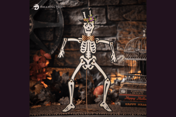 Bring Your Halloween Decor to Life with the Jolly Jointed Skeleton SVG