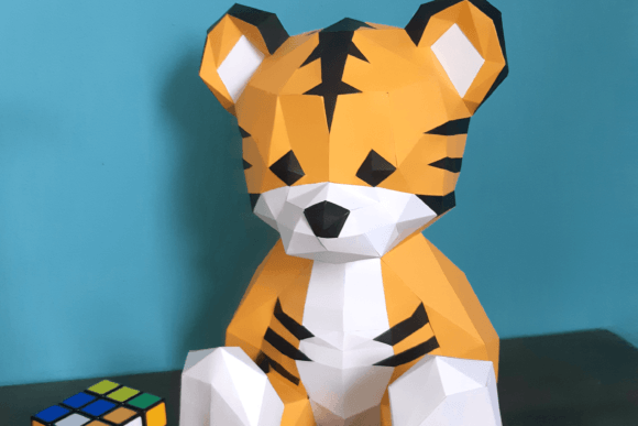 Bringing Cute Tiger Paper Origami to Life: A Guide to 3D Papercraft Mastery
