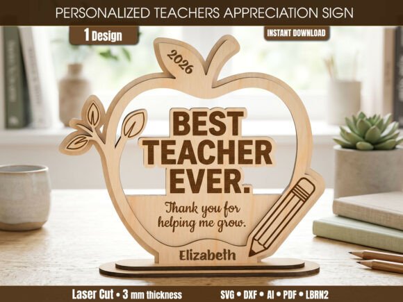 Celebrating Educators with the Best Teacher Ever Apple Gift SVG