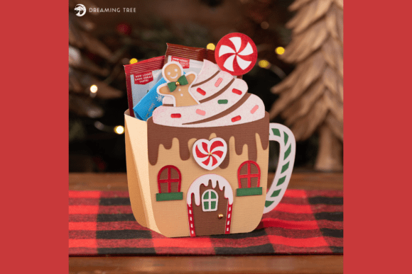 Cocoa Cup Treat Box SVG: A Festive 3D Paper Craft