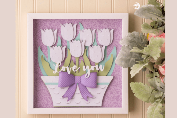 Crafting Dimensional Elegance with the Tulip Basket Paper Sculpture SVG