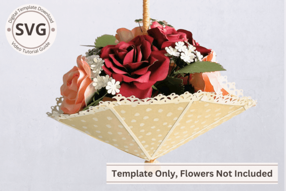 Crafting Unique Gifts with a Paper Flower Umbrella Bouquet Template
