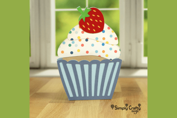 Create a Memorable Birthday Surprise with the Strawberry Cupcake Box Card SVG