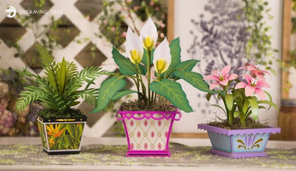 Create Lifelike Paper Greenery with the Pretty Potted Plants SVG Bundle