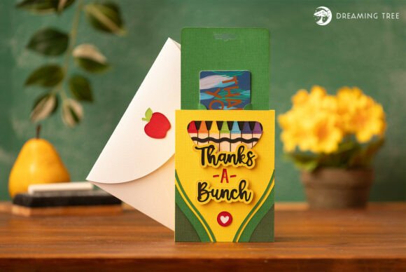 Creative Expressions: Crafting the Crayons Kudos Gift Card Holder SVG for Educators