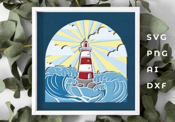 Mastering the Lighthouse Ocean Waves Shadow Box SVG for Precision Cutting