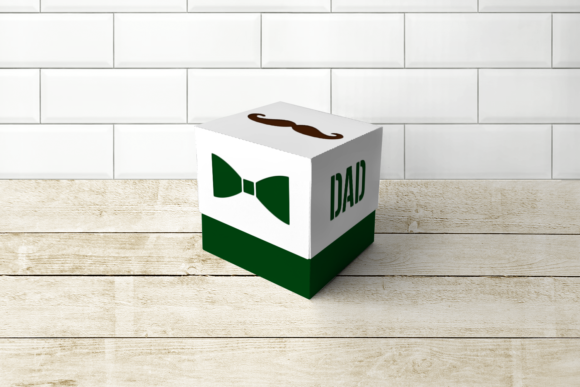 Strategic Gifting: Leveraging the Mustache Dad Cube Box with Lid SVG for Impactful Branding and Connection